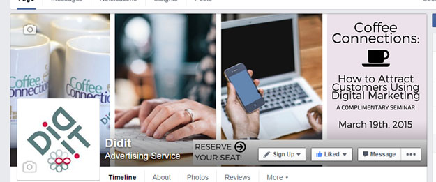 Facebook Business Page example