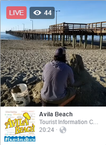 Avila Beach video stream on Facebook Live Video, 11/7/2016