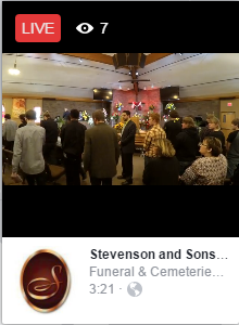 Stevenson and Sons Funeral Parlor video stream on Facebook Live Video, 11/7/2016