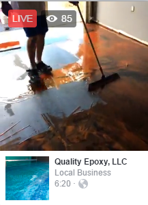 Quality Epoxy LLC video stream on Facebook Live Video, 11/7/2016